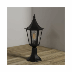 KSR Lighting Coria Grande E27 Pillar Lantern (Black)