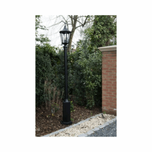 KSR Lighting Coria Grande E27 Single Street Post Lantern (Black)