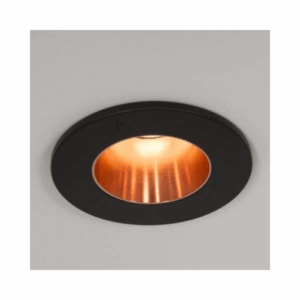 KSR Lighting Qr Pro Black Rim With Rose Gold Baffle