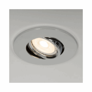 KSR Lighting Firebreak Qr Gu10 Ip20 Tilt Chrome Bezel