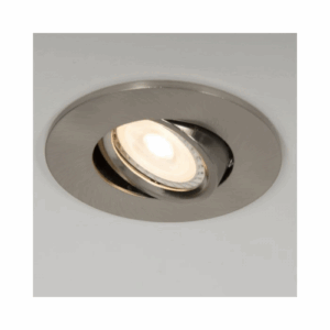 KSR Lighting Firebreak Qr Gu10 Ip20 Tilt Satin Chrome Bezel