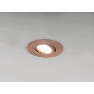 KSR Lighting Firebreak Qr Gu10 Ip20 Tilt Copper Bezel
