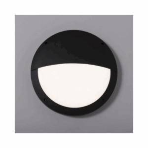 KSR Lighting Reggio Ii 18w 4000k Led Eyelid Cast Bulkhead With Microwave Sensor Black