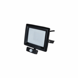 Robus Hilume 30W Led Flood Light With Pir IP65 Black 4000K C/W 1M Flex