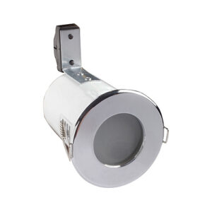 Robus Starling 50W Mains Voltage Steel Fire Rated Shower Downlight IP65 91mm Chrome