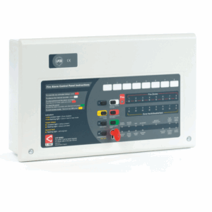 C-Tec CFP 8 Zone 2 Wire Fire Panel - Keypad/Keyswitch Entry (Requires 2 x 12v 3.4Ahr Batteries)