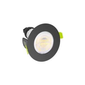 Integral Evofire Midi 92 Fixed Fire Rated GU10 Black Bezel Downlight IP65