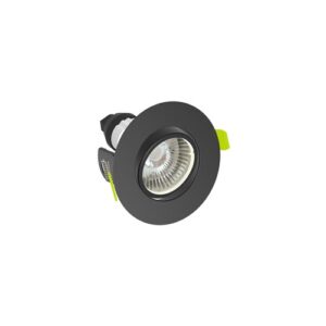 Integral Evofire Midi 92 Tiltable Fire Rated GU10 Black Bezel Downlight IP20