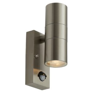 Ansell Acero Bi-directional Wall Light PIR Stainless Steel