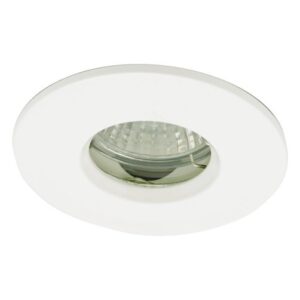 Ansell IP65 MR16/GU10 Die-Cast Bathroom Downlight White