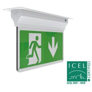 Ansell Eagle 5-In-1 Exit Sign Maintained / Non-Maintained Silver