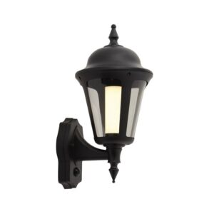 Ansell Latina Wall Lantern PIR Black