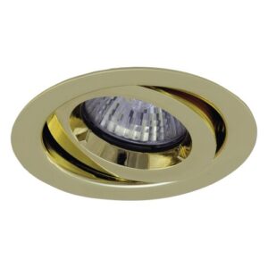 Ansell iCage Mini GU10 Die-Cast Fire Rated Gimbal Brass