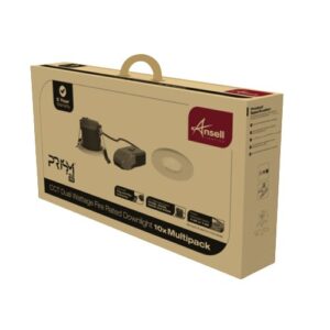 Ansell Prism Pro CCT Fire Rated Downlight Dual Wattage Multi Pack - 10 Pack