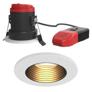 Ansell Prism Pro CCT Anti Glare Fire Rated Downlight Dual Wattage