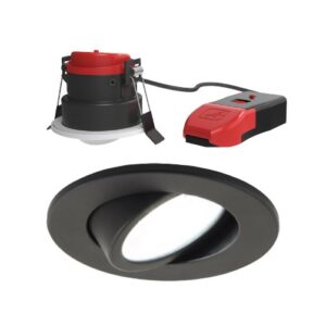 Ansell Prism Pro CCT Fire Rated Gimbal Dual Wattage Black