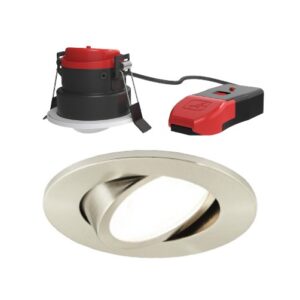 Ansell Prism Pro CCT Fire Rated Gimbal Dual Wattage Satin Chrome