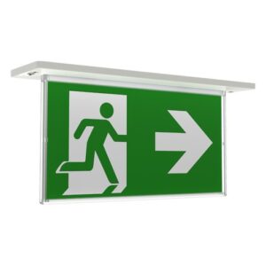 Ansell Razzo Lithium Recessed Exit Sign Maintained / Non-Maintained White