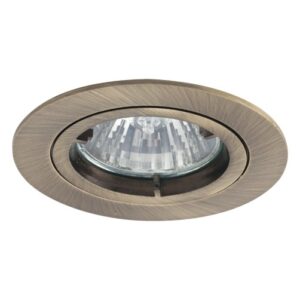 Ansell Twistlock GU10 Die-Cast Downlight Antique Brass