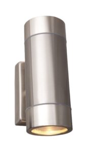 Robus Tralee 2X35W GU10 Up/Down Wall Light IP44 Brushed Chrome Double