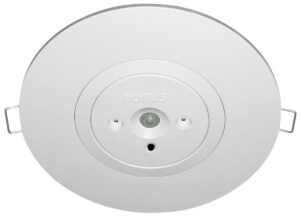 Robus Carina 2W Emergency Downlight 200Lm Dual Test Open And Corridor Lenses 130mm Extension Ring White