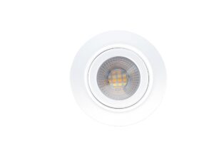 Robus Gem 6W Led Cct4 Gimbal Downlight IP65 67mm Cut Out 2700K 3000K 4000K 6500K Dimmable Matte White
