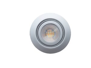 Robus Gem 6W Led Cct4 Gimbal Downlight IP65 67mm Cut Out 2700K 3000K 4000K 6500K Dimmable Silver