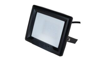 Robus Hilume 50W Led Flood Light IP65 Black 4000K C/W 1M Flex