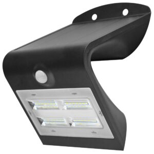 Robus Sol 3.2W Solar Led Wall Light With Pir IP65 Black 4000K