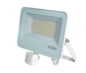 Robus Selest Plus 30W/50W Floodlight With Pir IP65 CCT3 White C/W 1M Flex
