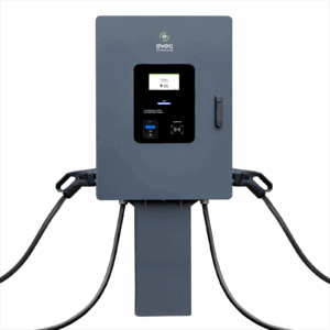 Evec VEC Bolt- Grey 40kW Smart DC Charger, DUAL Gun. Wall Mounted includes payter terminal (excludes Mounting post see EVDCB01 below)